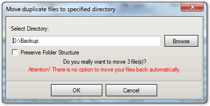 Move Duplicates to Folder